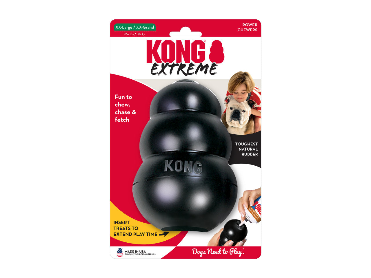 Brinquedo KONG Extreme para Cães | Super Resistente e Recheável