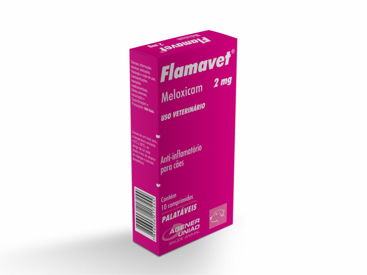 Flamavet Cães 2mg - 10 Comprimidos | Anti-inflamatório e Analgésico