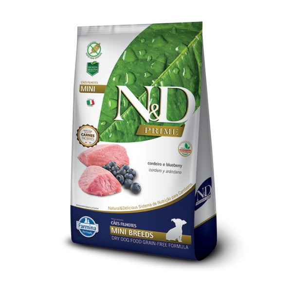 Ração ND Prime Cães Cordeiro e Blueberry Puppy Mini | Farmina