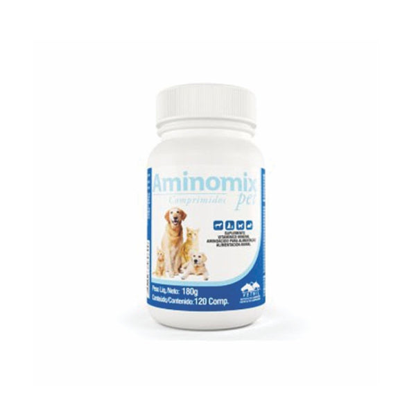 Suplemento Vitamínico Mineral Aminomix Pet Vetnil para Cães, Gatos e Pequenos Mamíferos | 120 Comprimidos