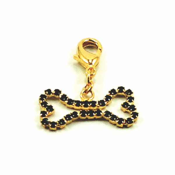 Pingente Osso De Strass Para Pet Pelle Pet