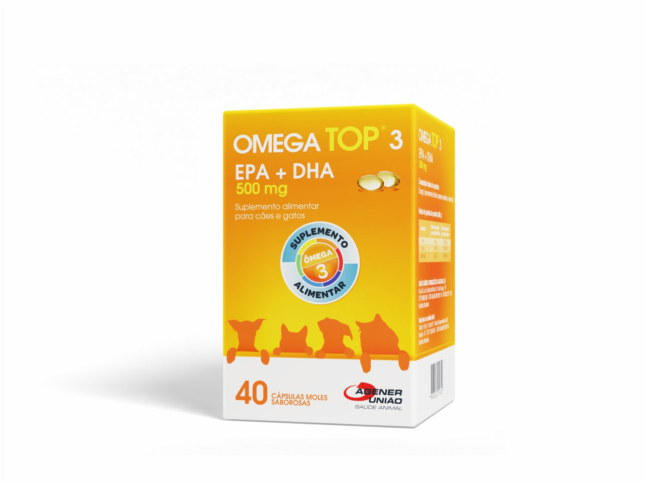 Omega Top 3 500mg for Dogs and Cats | Tasty Omega 3 Supplement