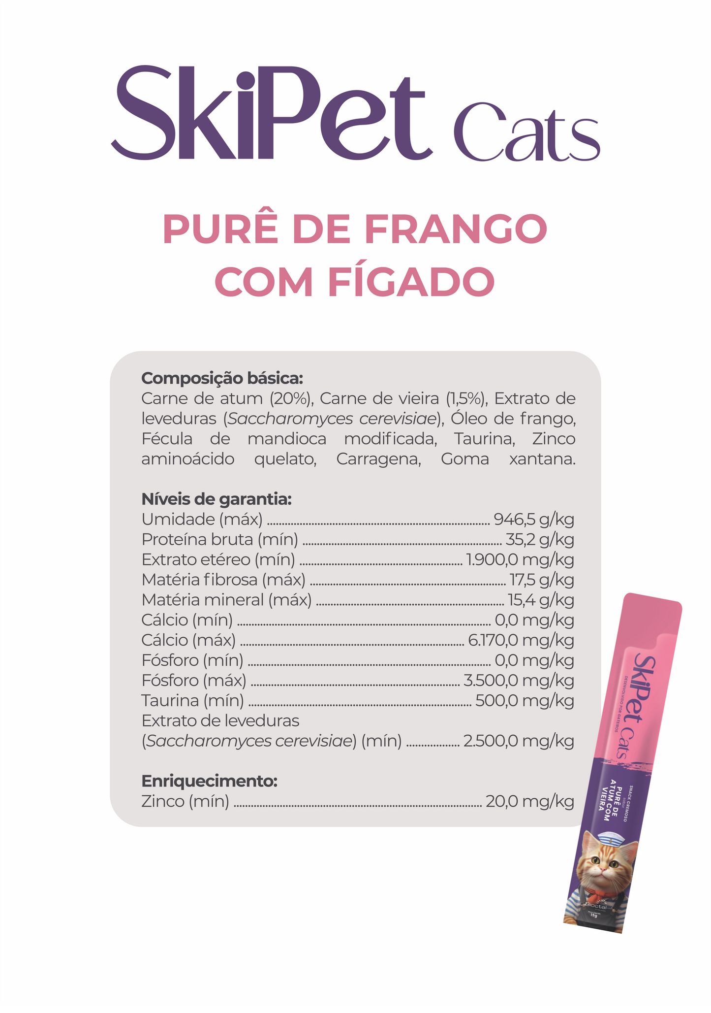 Snack Cremoso Skipet Cats Atum Com Viera Sachê 15g