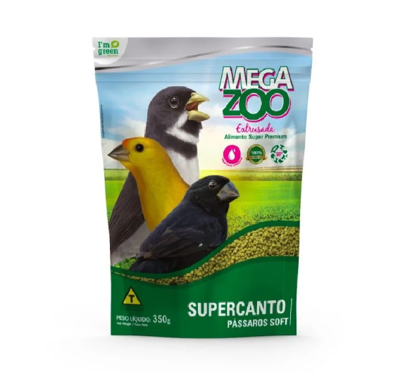Ração Extrusada Passaros Super Canto Soft 350g | Megazoo