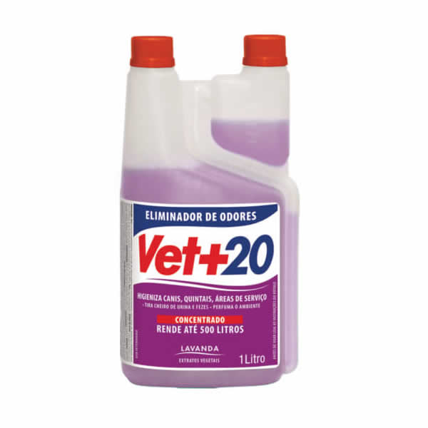 Eliminador de Odor Concentrado Vet+20 Lavanda 1L | Classe A Saúde