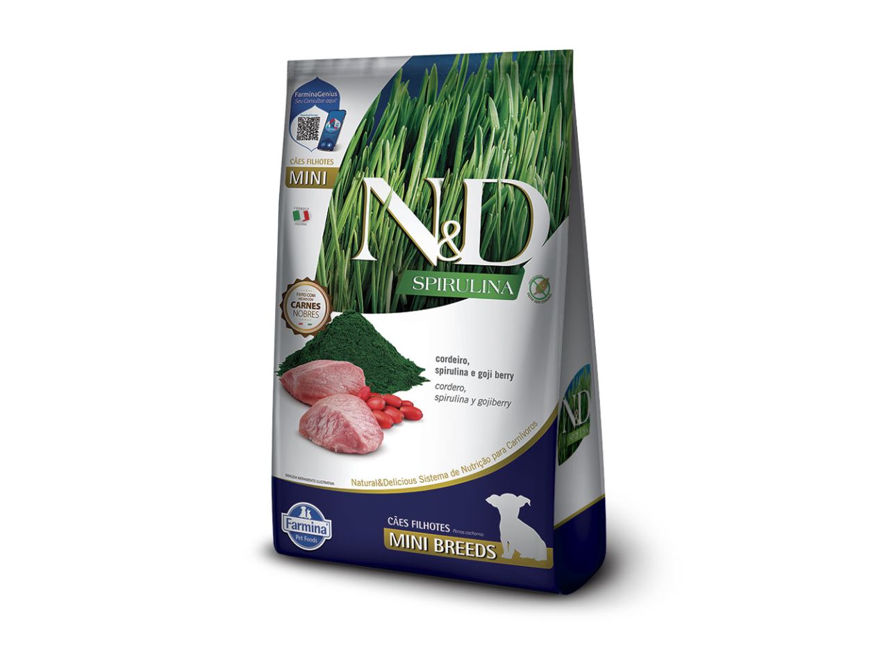 Ração ND Spirulina Cães Adultos Mini Cordeiro | Farmina