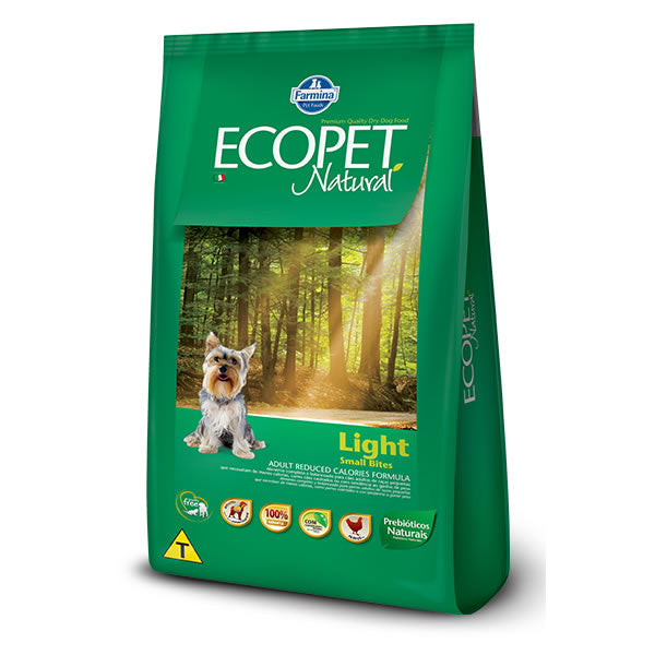 Ecopet Natural Light Small Bites 3kg Food | Food for Adult Dogs of Small Breeds with a Tendency to Obesity