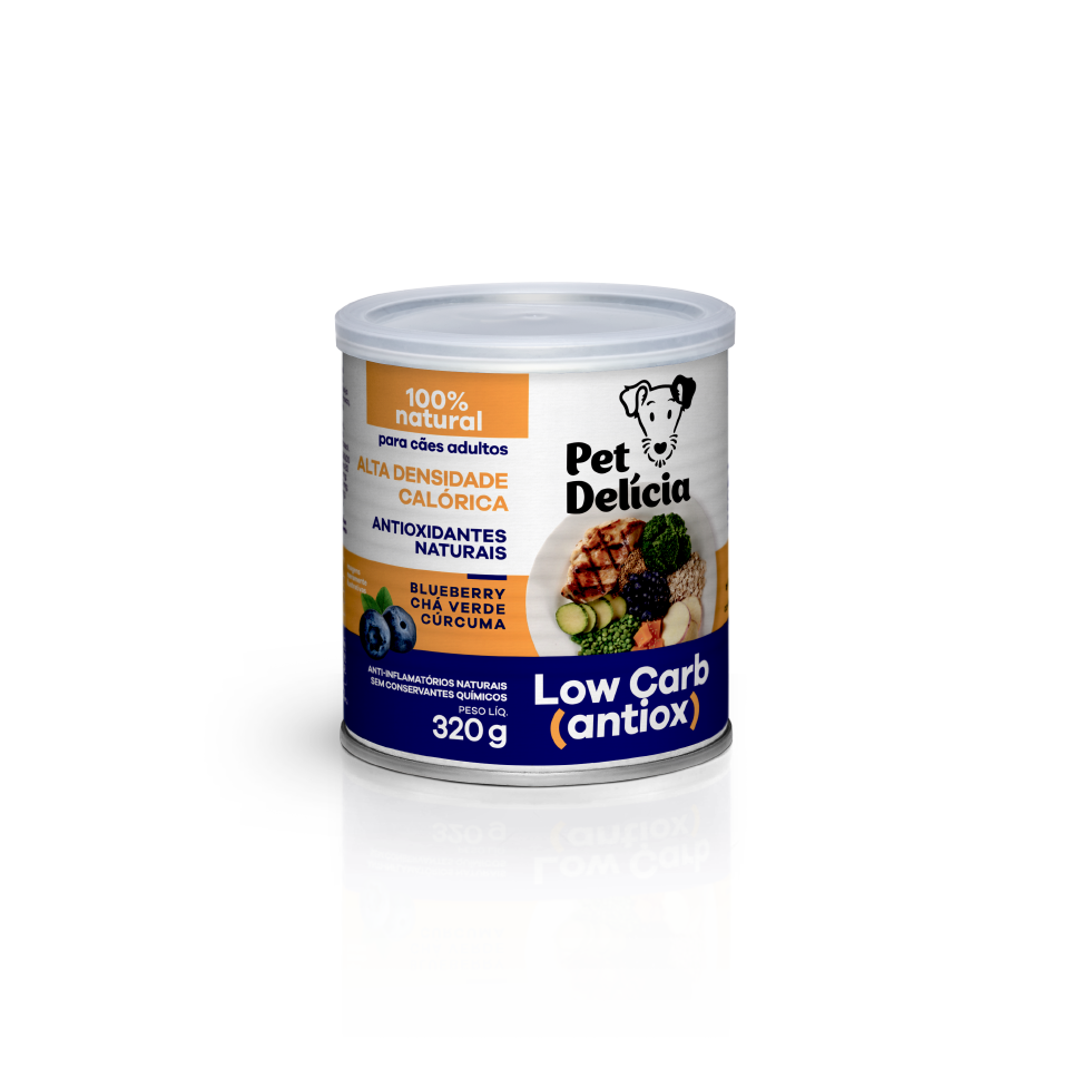 Alimentação Natural Low Carb 320g para Cães com Restrição de Carboidratos | Pet Delícia Cão