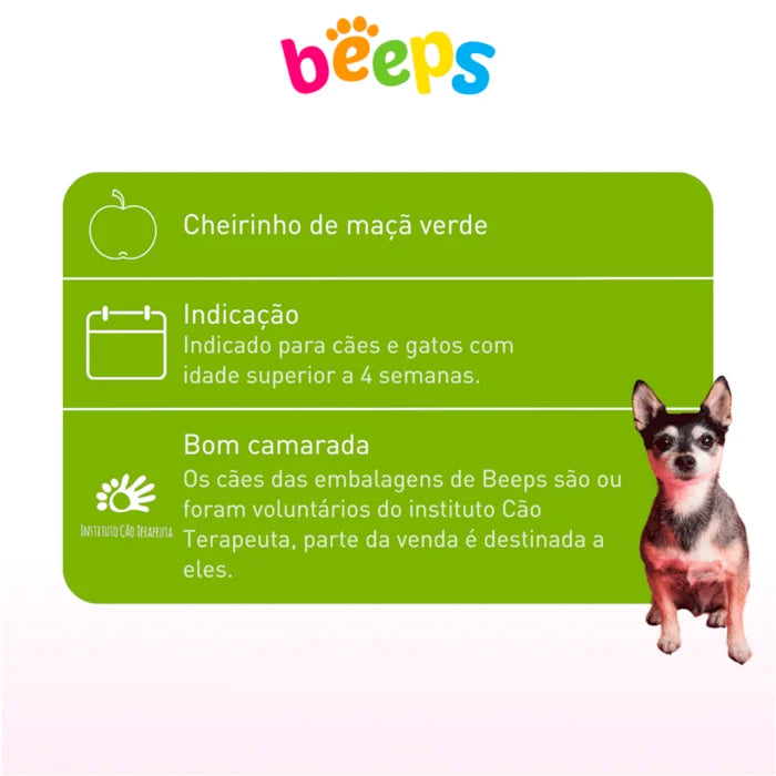 Beeps Colônia 60ml para Cães e Gatos | Fragrância Maçã Verde | Pet Society