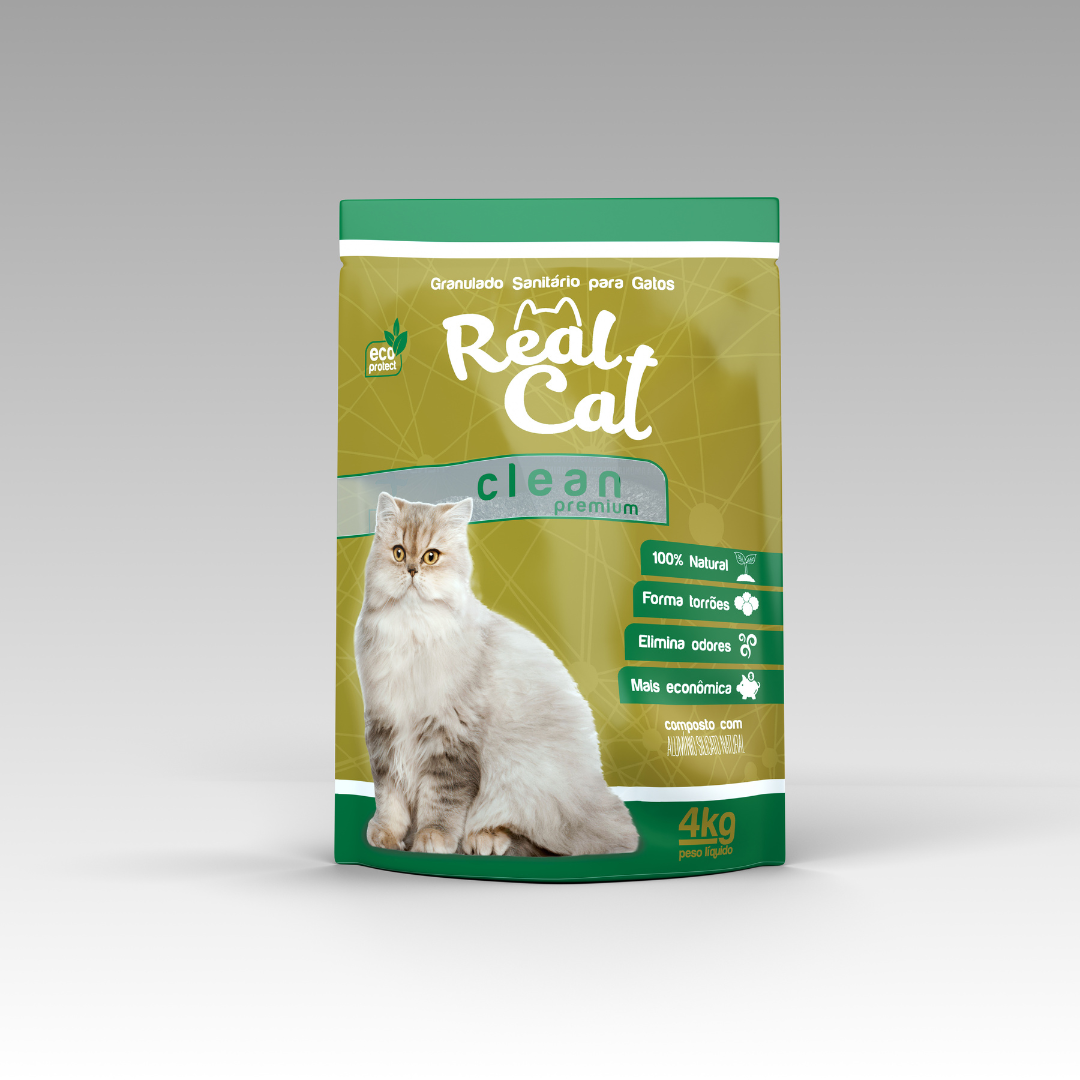 Areia Higienica para Gatos Sanitário Clean Premium | Real Cat