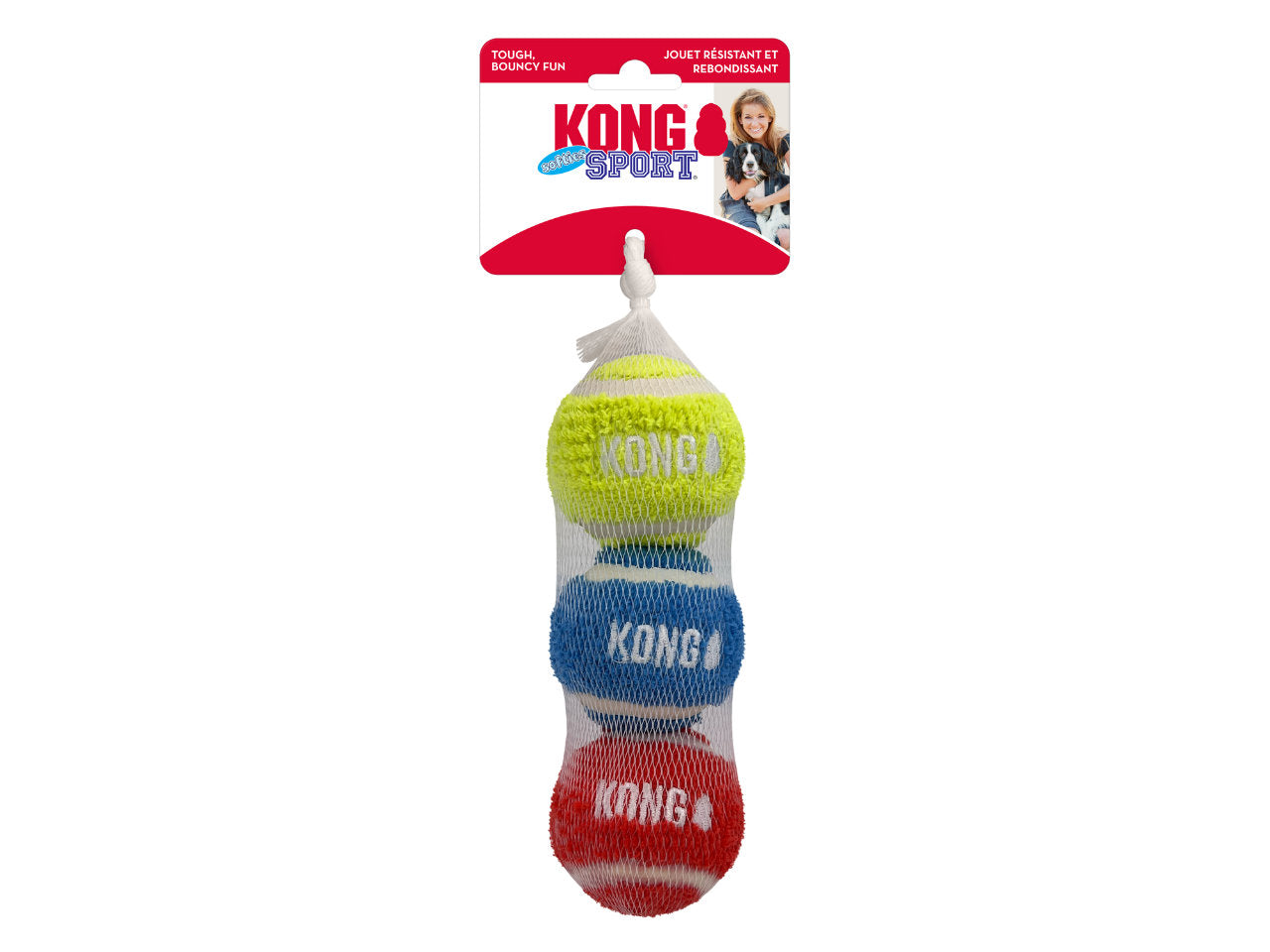 Bolas KONG Sport Softies para Cães – Kit com 3 Unidades | Leves, Seguras e Divertidas