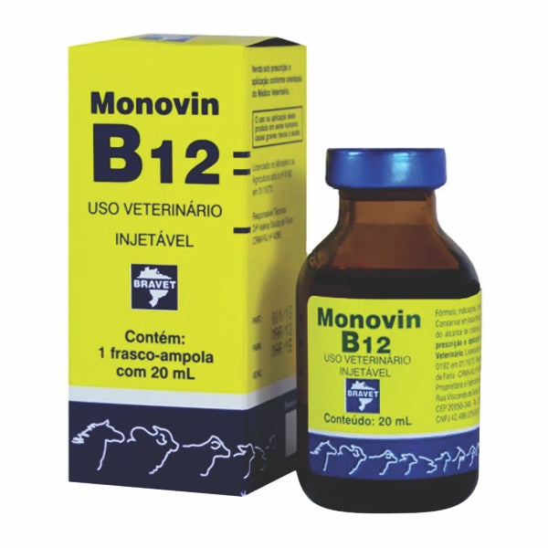 Monovin B12 Bravet Injetável 20ml | Chemitec