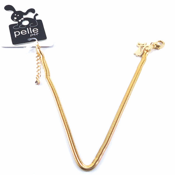 Corrente Lisa Com Pingente De Gato Pelle Pet