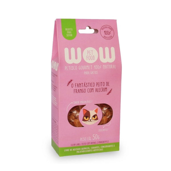 Wow Pet Food Gourmet Chicken Breast with Rosemary Snack for Cats