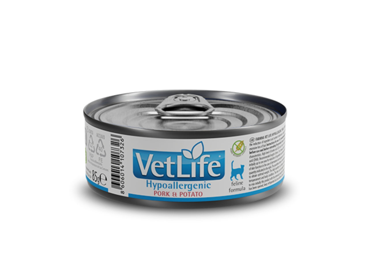 Ração Úmida Vet Life Hypoallergenic | Gatos | Porco e Batata | 85g | Farmina