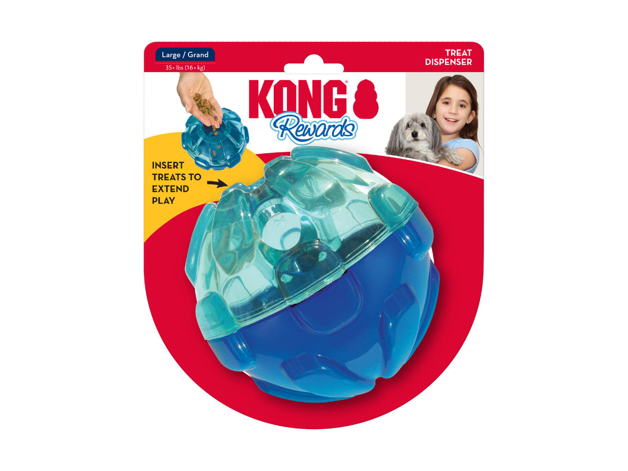 Brinquedo Dispenser KONG Rewards Ball | Bola de Petiscos para Cães