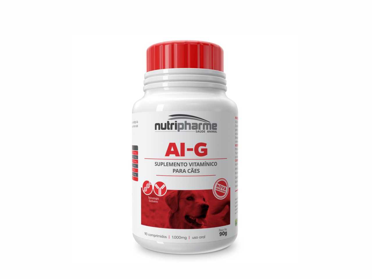 AI-G 90 COMPRIMIDOS | Suplemento Mineral Vitamínico para Cães | Nutripharme