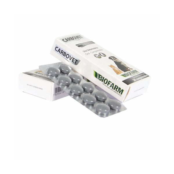 Carbovet c/ 20 Comprimidos | Antidiarreico com Ação Bactericida para Cães | Biofarm