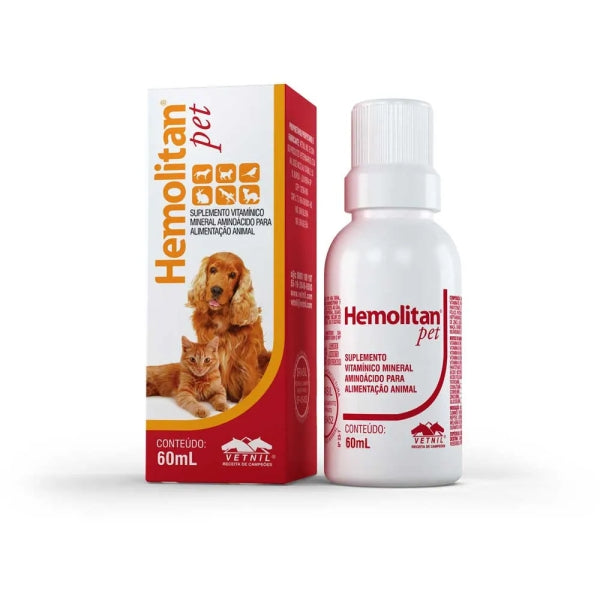 Hemolitan Pet Vitamin Supplement 60ml for Mustelids, Dogs, Cats and Birds