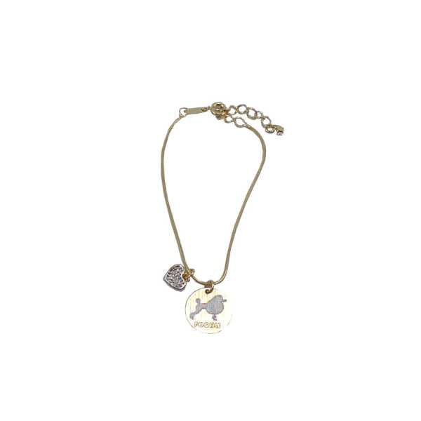 Pulseira Poodle Coração Para Pet Pelle Pet