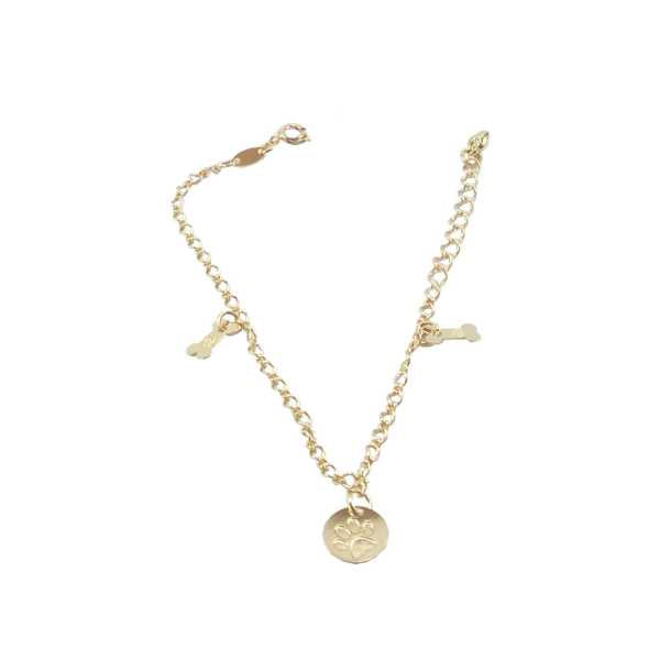Pulseira Elo Patinha Para Pet Pelle Pet