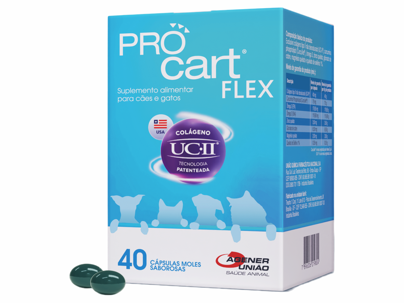 Procart Flex para Cães e Gatos | Colágeno Tipo II e Curcumina