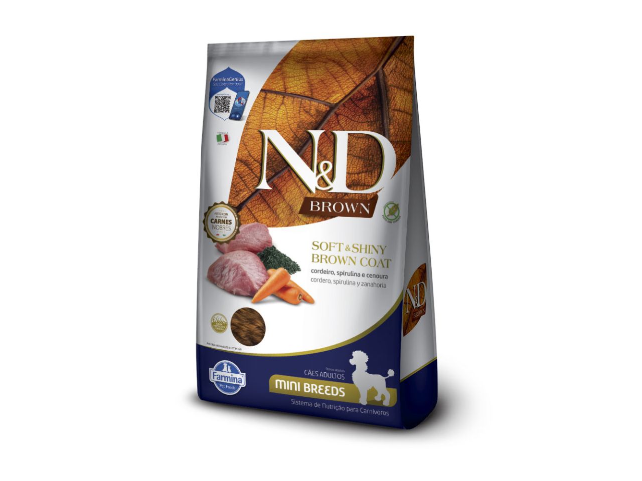 N&D Brown Adult Dogs Mini 2kg | Special Food for Dark Coats