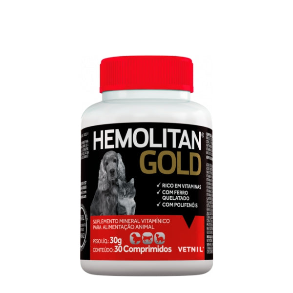 Suplemento Hemolitan Gold 30 Comprimidos | Vetnil