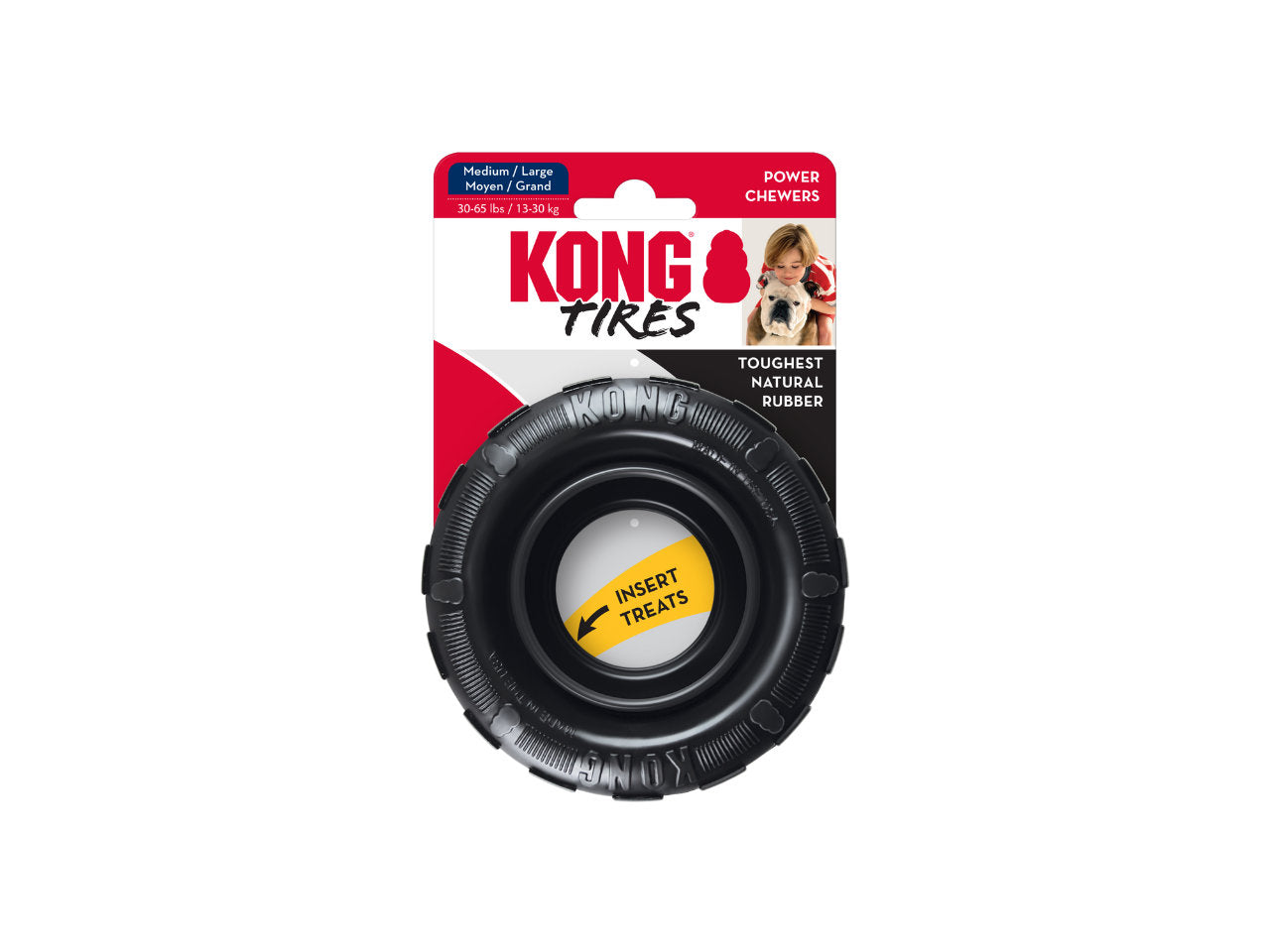 Brinquedo Mordedor KONG Tires Pneu para Cães Tam. M/G