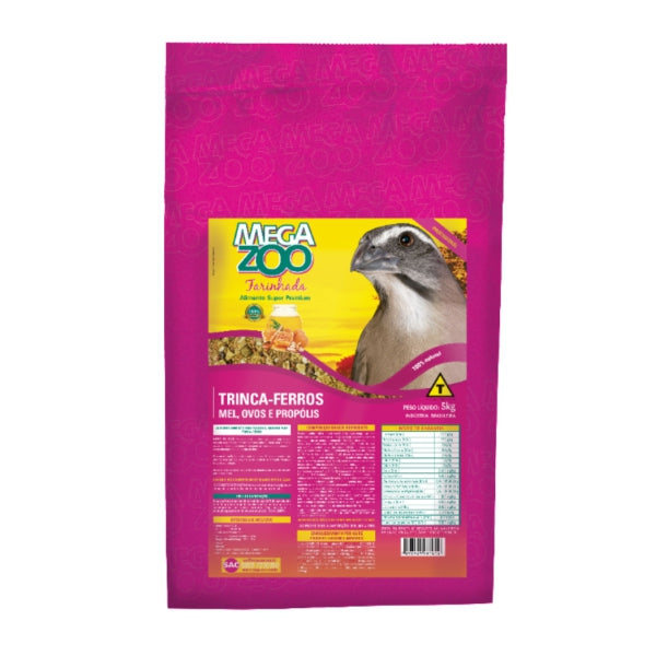 Ração Farinhada Mel, Ovos e Própolis para Trinca Ferros | Megazoo