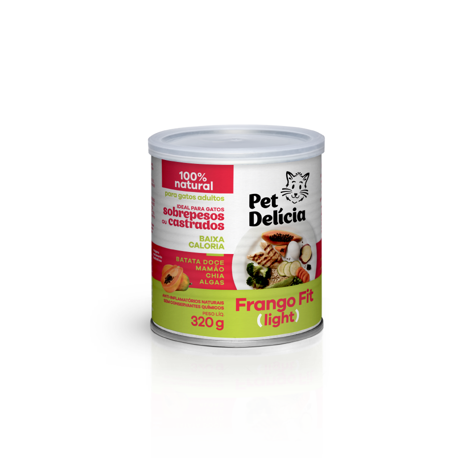 Pet Delícia Cat Fit Chicken 320g | Natural Light Food for Cats