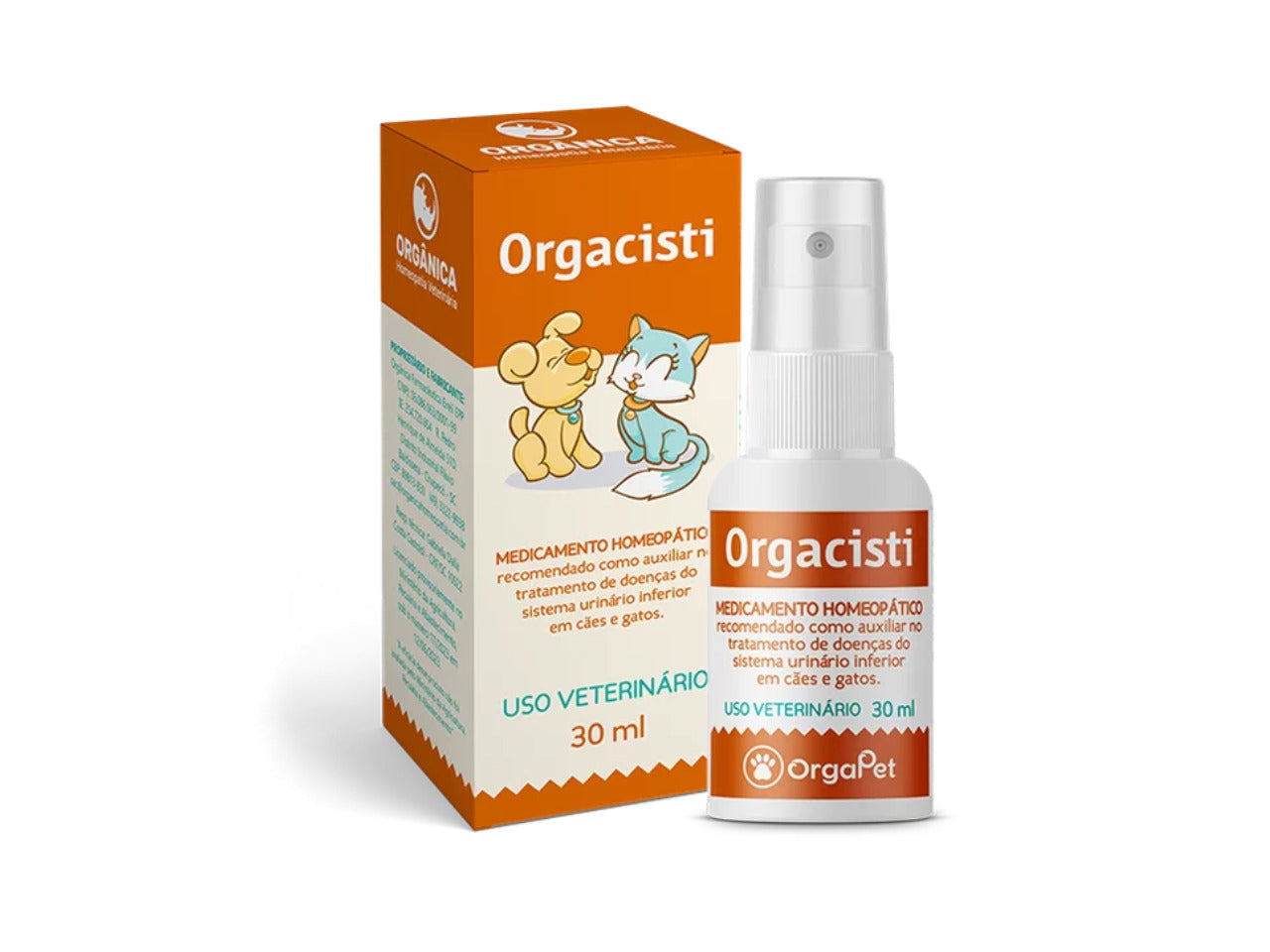 Tratamento Urinário Homeopático Orgacisti 30ml para Cães e Gatos | OrgaPet
