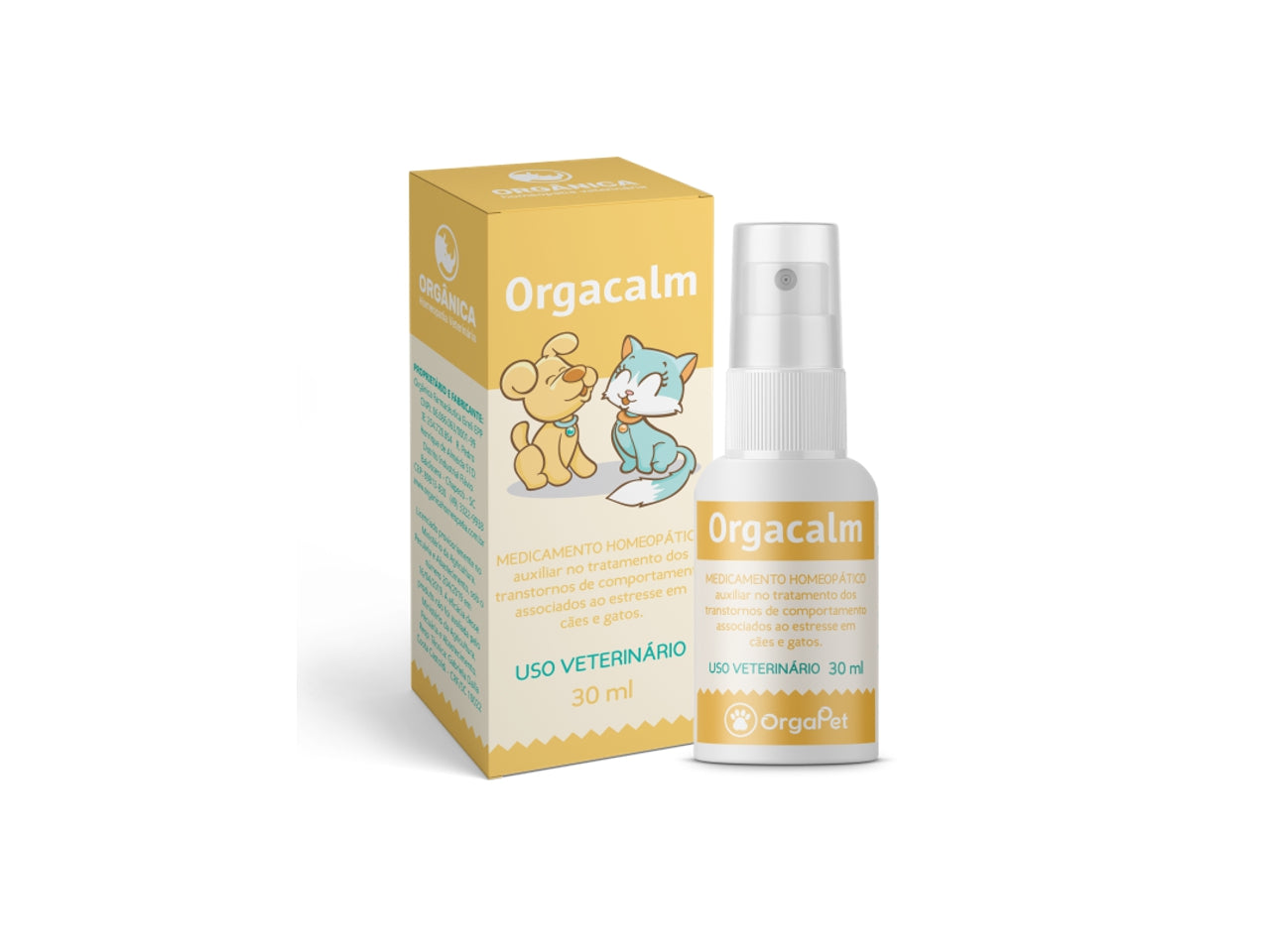 Medicamento Homeopático Sistema De Terapia Orgacalm Cães E Gatos 30ml | OrgaPet