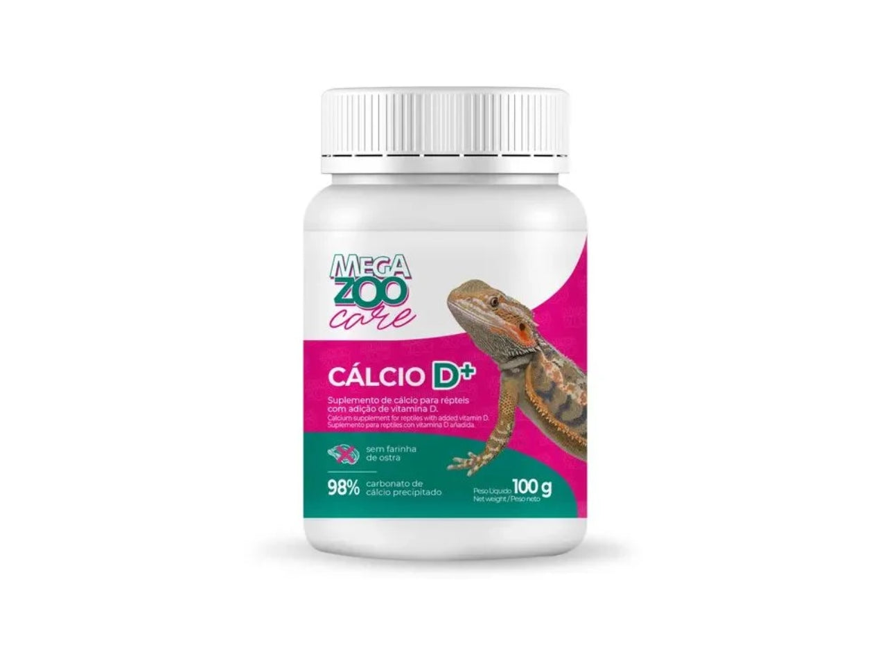 Suplemento para Répteis Care Cálcio D+ 100g | Megazoo