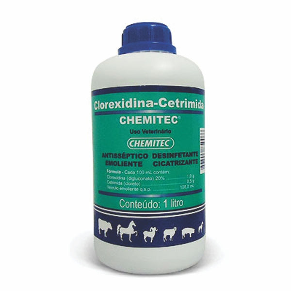 Clorexidina-Cetrimida 1L | Desinfetante à Base de Digluconato de Clorexidina e Cloreto de Cetrimônio | Chemitec