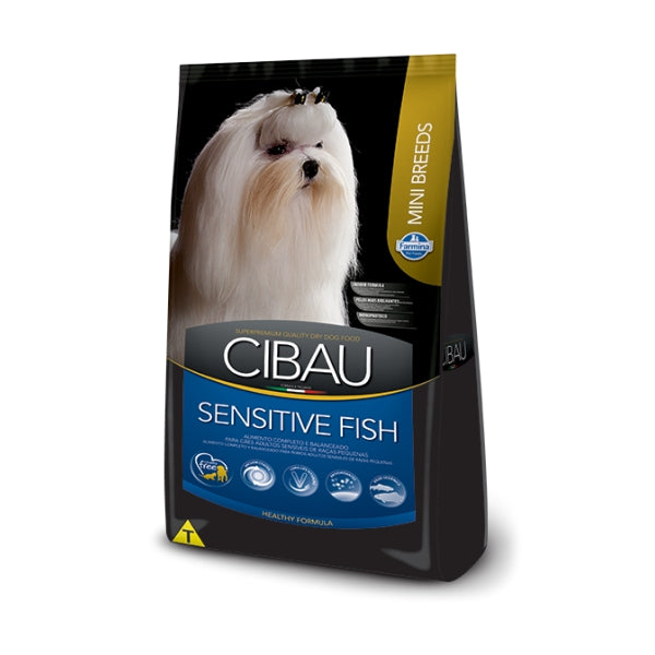 Ração Cibau Sensitive Fish Mini Breeds 10,1kg | para Cães Adultos de Raças Pequenas Sensíveis | Farmina