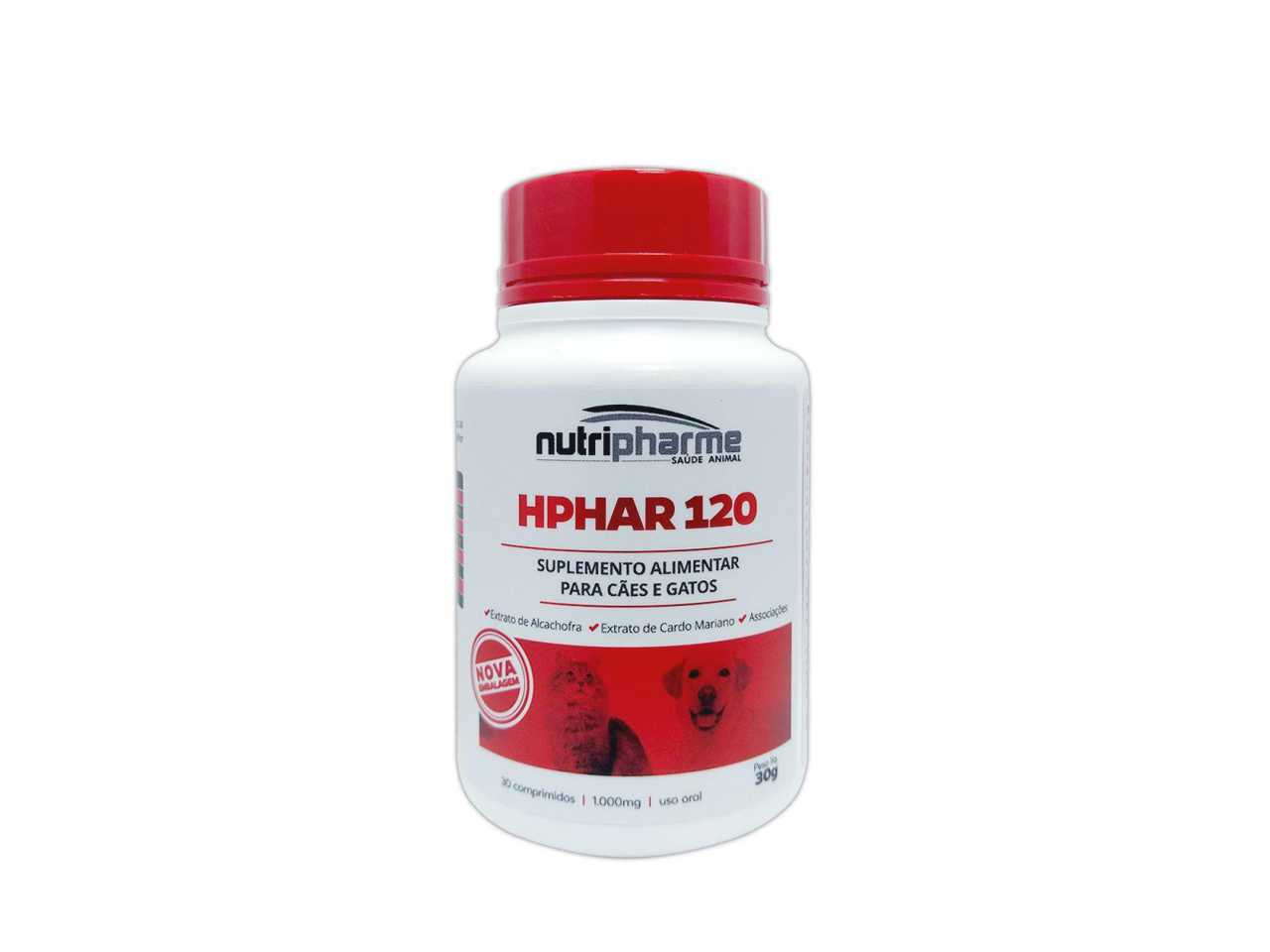 HPHAR 120- 30 Comprimidos Suplemento Alimentar Cães e Gatos | Nutripharme