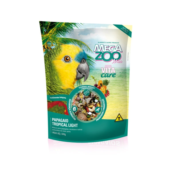 Ração para Papagaio Tropical Mix Light 500g | Megazoo