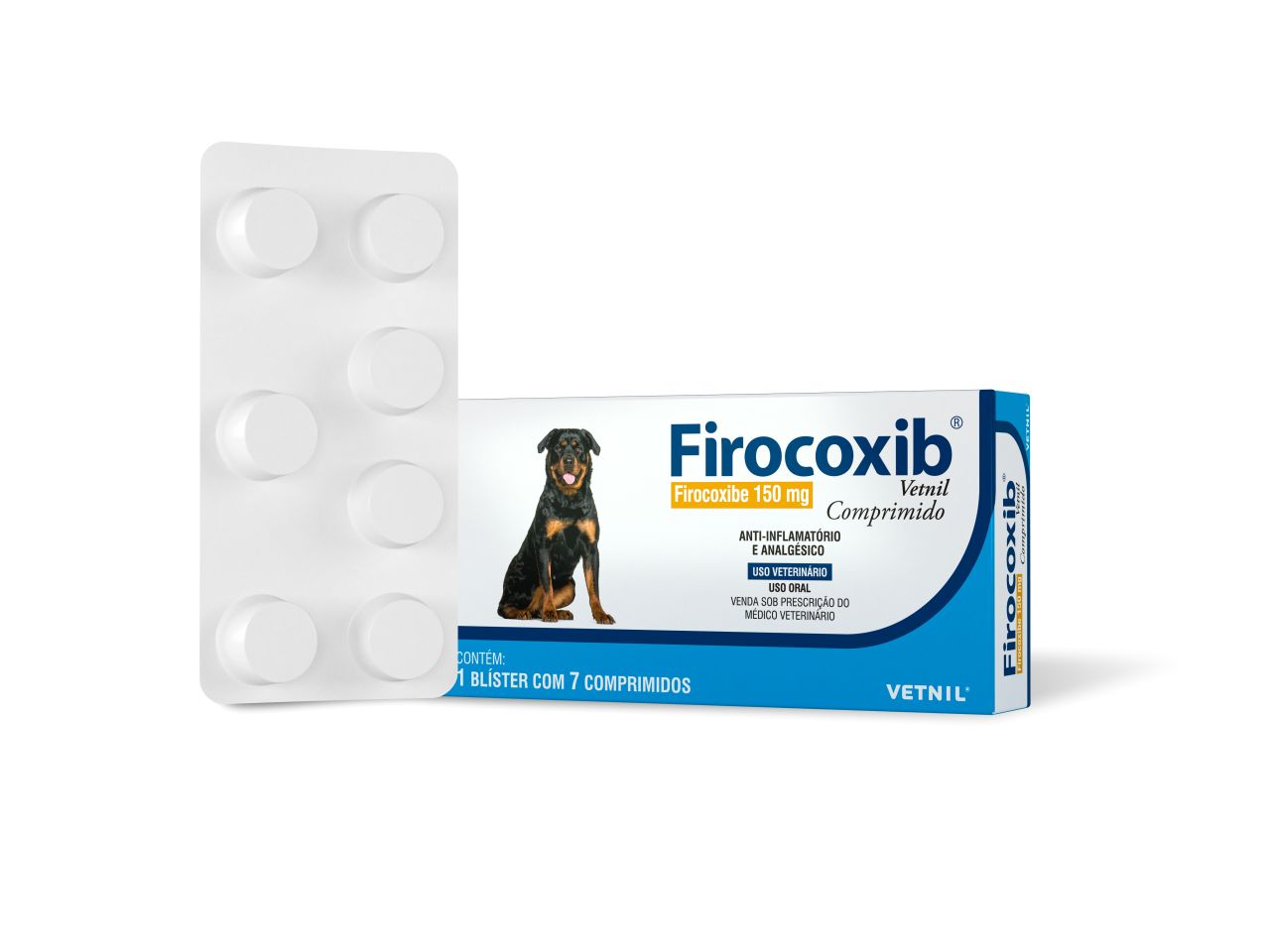 Firocoxib 150mg c/ 7 Comprimidos | Anti-inflamatório e Analgésico para Cães | Vetnil