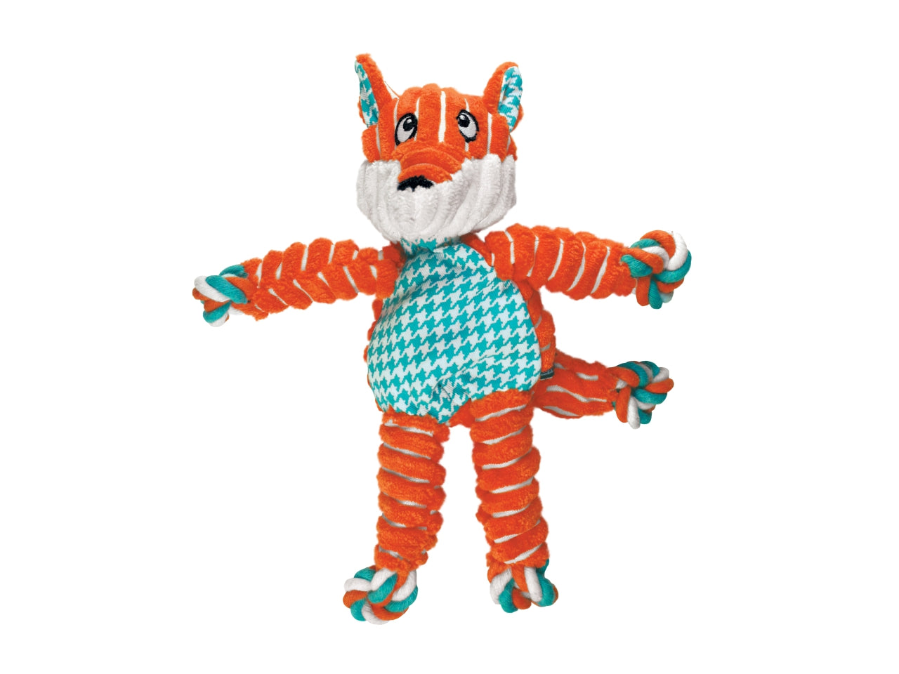 Brinquedo de Pelúcia Floppy Knots Fox com Apito para Cachorro | KONG