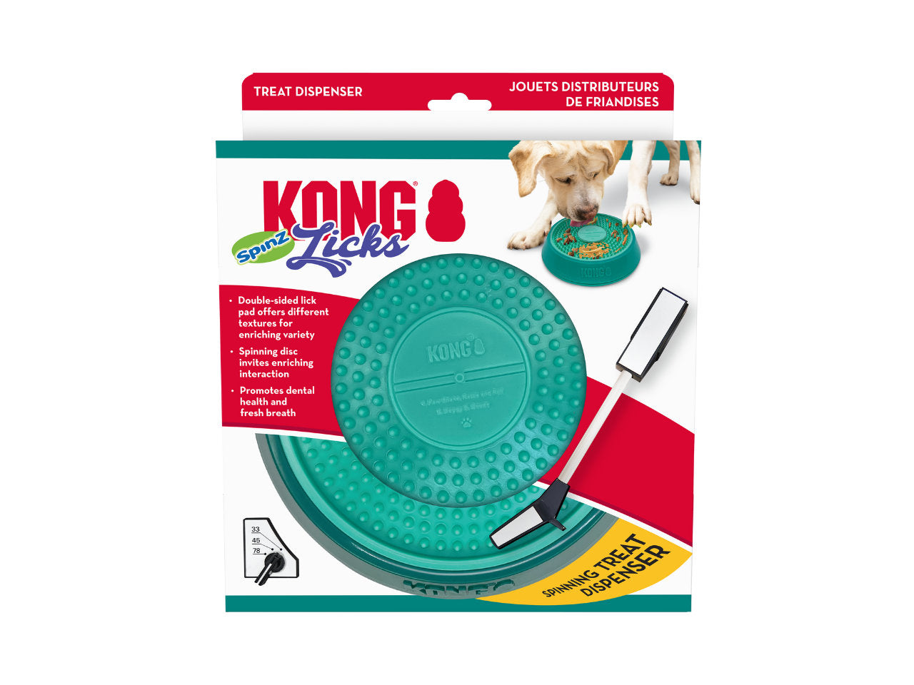 Brinquedo Recheável KONG Licks Sinz | Dispenser de Petiscos para Cães