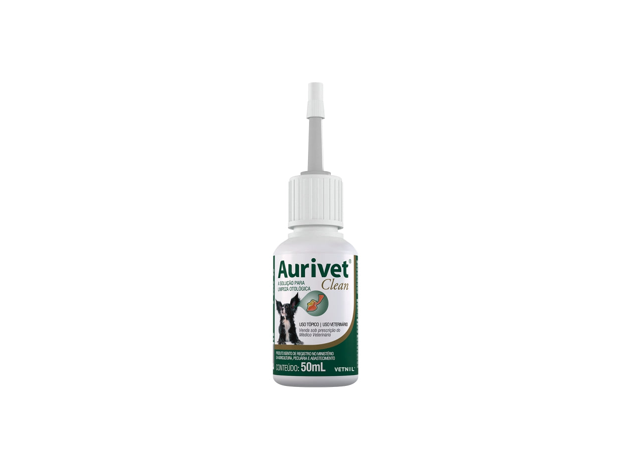 Solução de Limpeza Auricular Aurivet Clean Para Cães e Gatos 50ml | Vetnil