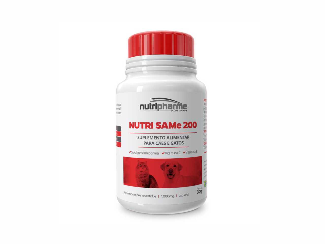 Nutrisame 200 30 Comp | Suplemento Antioxidante para Cães e Gatos