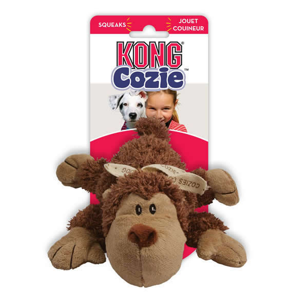 Brinquedo de Pelúcia Cozie Spunky Monkey Médio com Apito para Cachorro | KONG