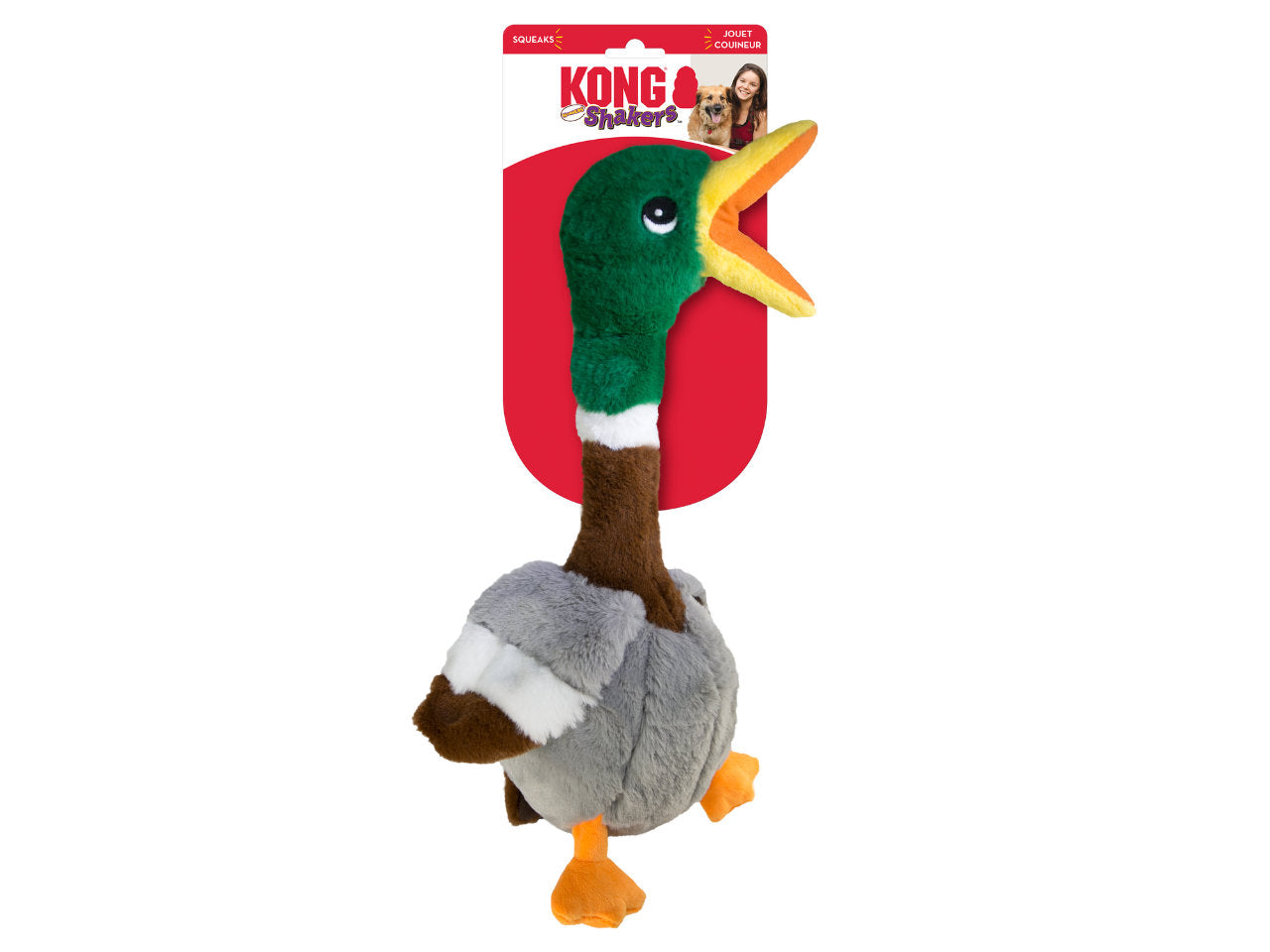 Brinquedo de Pelúcia KONG Shakers Honkers | Pato Interativo e Divertido para Cães