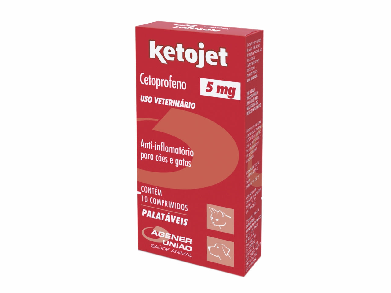KETOJET 5mg Comprimido | Anti-inflamatório para Cães e Gatos