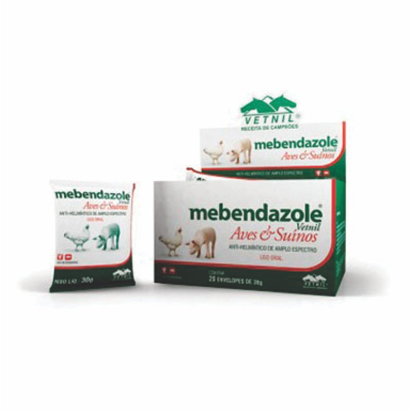 Mebendazole Vermífugo Para Aves E Suínos Envelope 30g | Vetnil