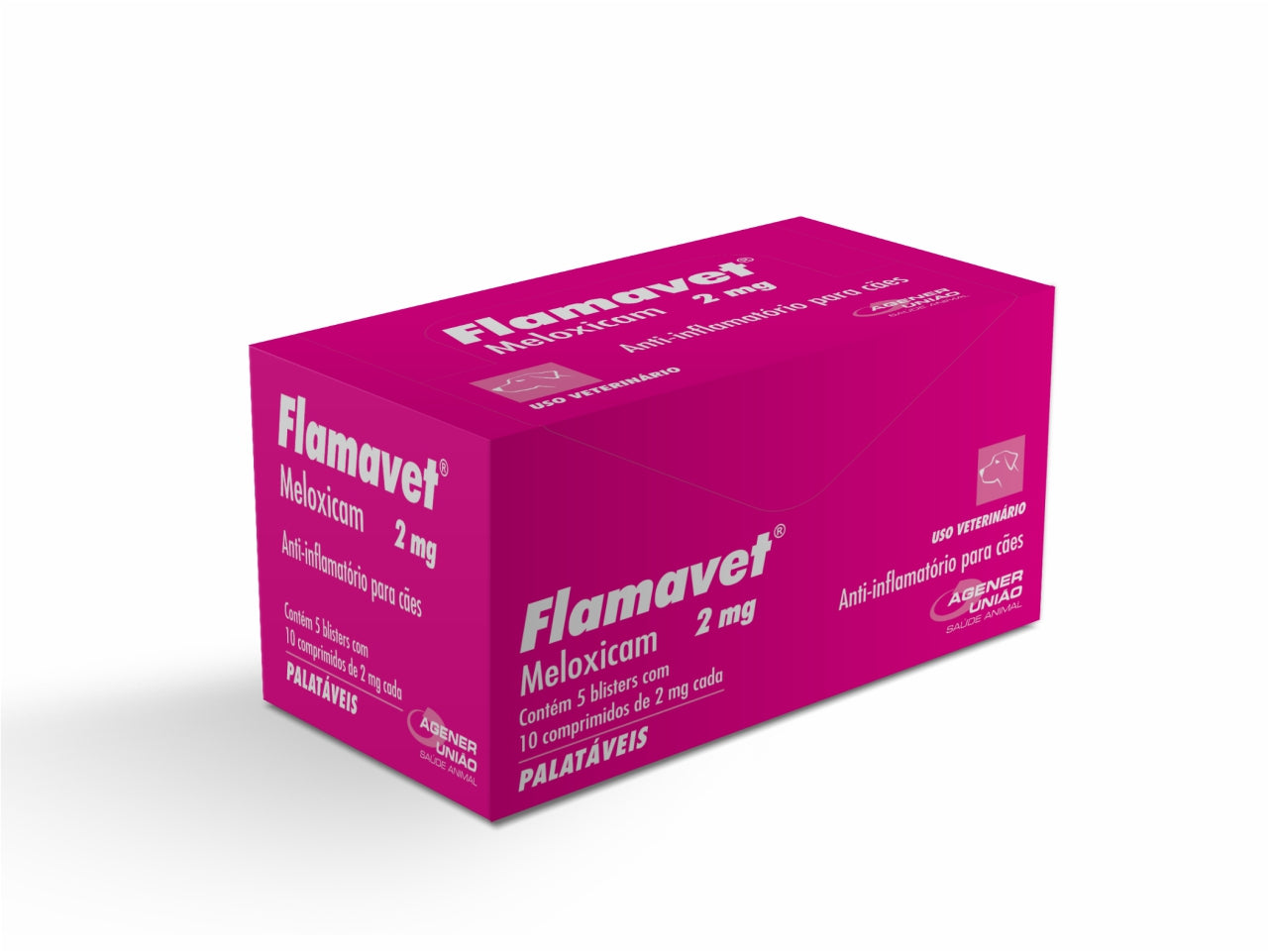 Flamavet Cães 2mg - 50 Comprimidos | Anti-inflamatório e Analgésico