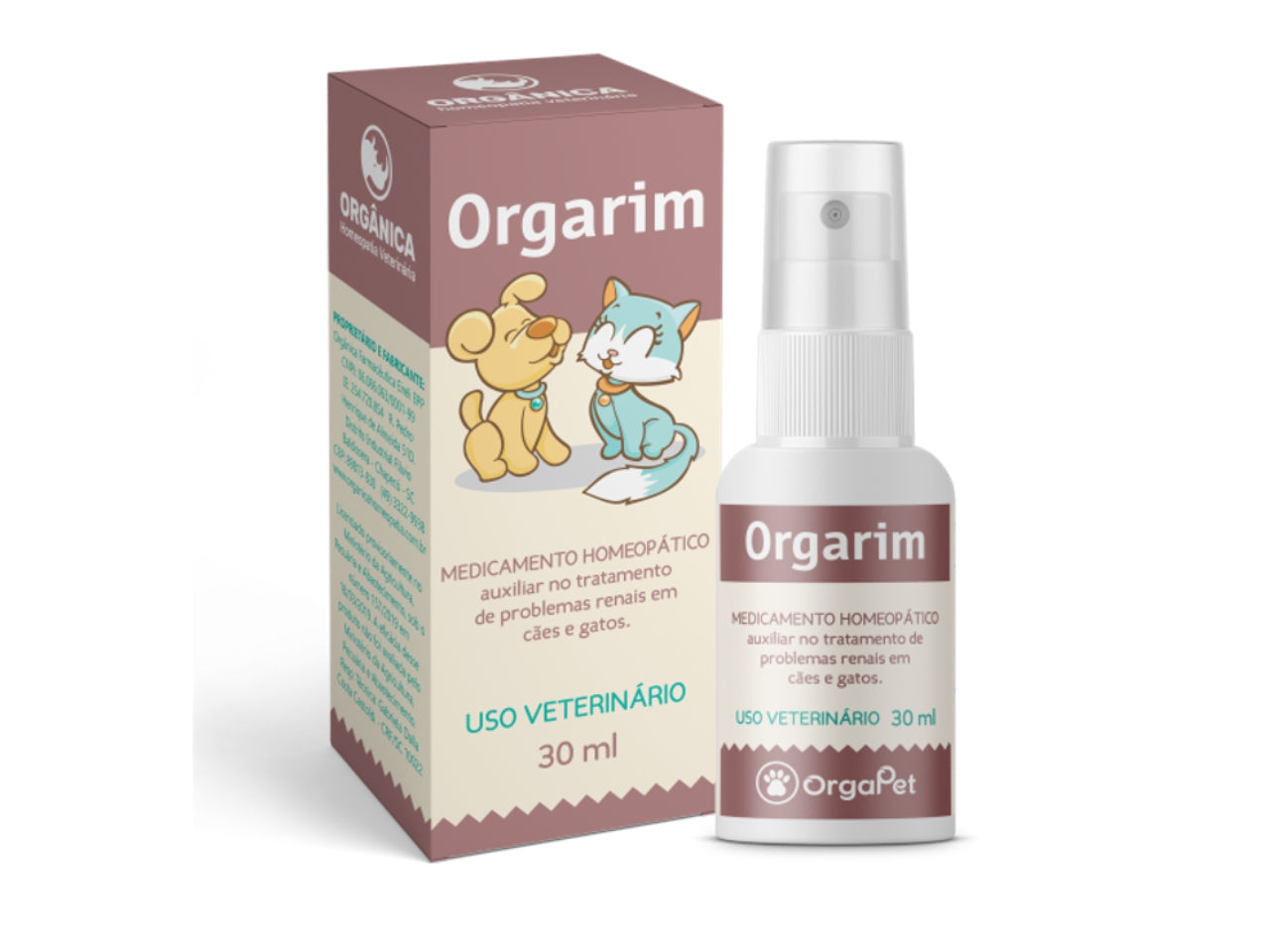 Suplemento Homeopático Sistema de Terapia Orgarim Cães E Gatos Spray 30ml | OrgaPet