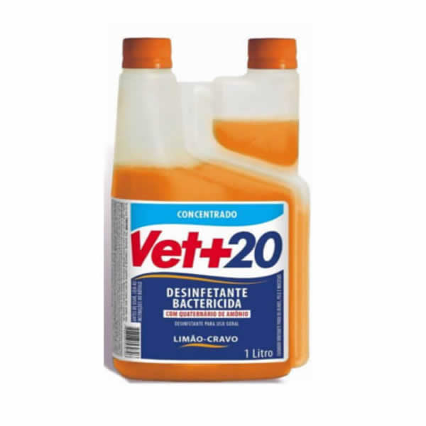 Desinfetante Bactericida Concentrado Vet+20 Limão Cravo | Classe A Saúde